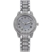 Resim 2xudc Gümüş Moda 2023 Boş Zaman Elmas Izle Kadın Kuvars Kayış Takvim Yıldızlı Çelik Kemer Tam Elmas Kuvars Izle (Yurt Dışından) 