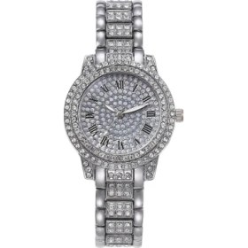 Resim 2xudc Gümüş Moda 2023 Boş Zaman Elmas Izle Kadın Kuvars Kayış Takvim Yıldızlı Çelik Kemer Tam Elmas Kuvars Izle (Yurt Dışından) 