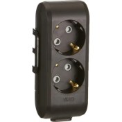 Resim Multi-Let Siyah Ikili Priz Topraklı Çocuk Korumalı Klemensli 