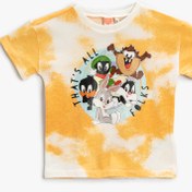 Resim Erkek Bebek Looney Tunes Baskılı Tişört Lisanslı Kısa Kollu Pamuklu 