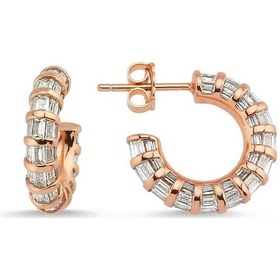 Resim Rose Gümüş Baget Küpe G80Kpr2 Altınsepeti 