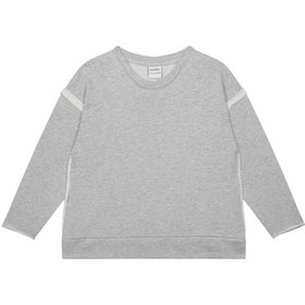 Resim Antebies Organik Gri Kontrast Detaylı Uzun Kollu Manşetli Erkek Çocuk Sweatshirt 