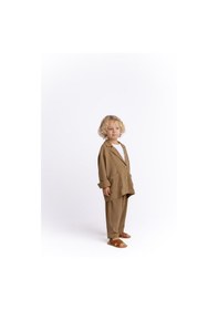 Resim Oliven The Kid Unisex Keten Blazer Ceket Caramel Caramel 