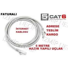 Resim 5 Metre Internet Kablosu Cat 6 Cat6 Modem Ag Kablosu Ethernet 
