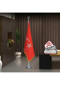 Resim Kelime-i Tevhid Kırmızı Bayrak -ofis -makam-toplantı Odaları -direkli -saçaklı Makam Bayrağı 1 