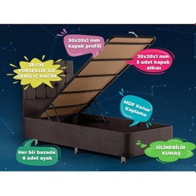 Resim Niron Ela Füme Baza 120x200 Tek Kişilik Baza 