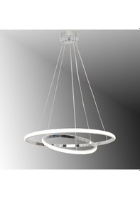 Resim Tt300-2 Kr Tt Aydınlatma Halka 2 Li Krom Led Avize 