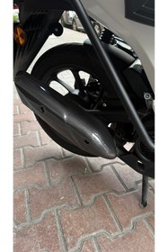 Resim İ.S.K.STORE Dio eksoz üzeri karbon desen koruma kapak 