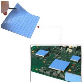 Resim 3.0Mm x 100 x 100Mm Chipset Soğutucu Termal Pad Ped 10 x 10Mm Kesilmiş 