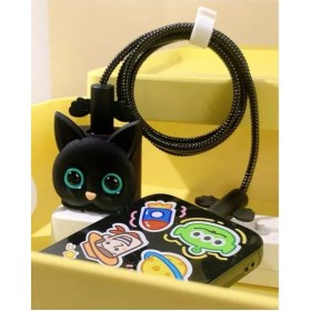Resim Karokstore Psr Aksesuar Siyah Şarj Başlığı Şarj Kılıfı, Şarj Kablosu Örme Aparatı,kablo Koruyucu 18W/20W ile Uyumlu 
