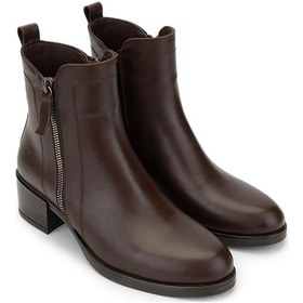 Resim Tamer Tanca Kadın Hakiki Deri Kahverengi Topuklu Bot 231 955 Bn Bot Sk24-25 Kahve Dr Kahverengi Deri 