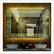 Resim Dnr-Mirror50xDnr-Mirror 70 cm Günışığı Ledli Tasarım Kumlamalı Banyo Aynası Makyaj Aynası Işıklı Ayna 