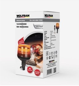 Resim Led Tepe Döner İkaz Lambası Körük Bağlantılı 10 Fonksiyon 12/24v E-belgeli 48w - Wolfram 31120 