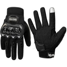 Resim Yazlık Açık Hava Sporları, Bisiklet, Dokunmatik Ekranlı, Kaymaz Ve Düşmelere Karşı Koruyan, Motosiklet Ve Motokros İçin Nefes Alabilen, Tam Parmaklı Erkek Ve Kadın Eldiveni Siyah 