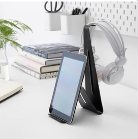 Resim IKEA MÖJLIGHET CEP TELEFONU TABLET KULAKLIK STANDI TUTUCU SİYAH 