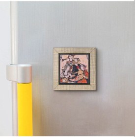 Resim Müzisyen Kadınlar Minyatür Baskılı Mdf Magnet Krt-125 Buzdolabı Süsü 