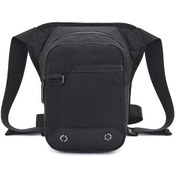 Resim Rogfer Motosiklet Bacak Çantası, Dış Mekan Su Geçirmez, Oxford Kumaş, Bisiklet Ve Seyahat İçin El Serbestliği Sağlar Siyah Siyah Siyah 