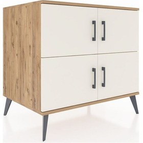 Resim Kronos Şifonyer 2 Raflı 4 Kapaklı 88x59x80 Çam-aytaşı Aytaşı 
