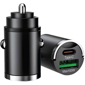 Resim Carub Araç Çakmak Şarj Soketi Mini Usb+type C 