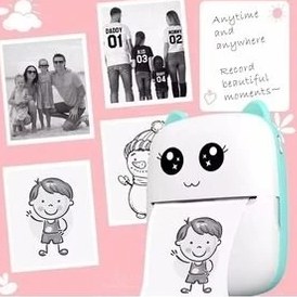 Resim Seburam Collection Taşınabilir Mini Fotoğraf Yazıcı Kablosuz Bluetooth Uyumlu Pembe Mini Printer 