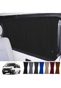 Resim Pandami Ford Transit Uzun Şase T16 5.nesil 2000-2006 Uyumlu Siyah Raylı Oto Perde Takımı 
