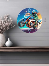 Resim 24x24 Cm 3d Görünümlü Ahşap Duvar Saati V6 