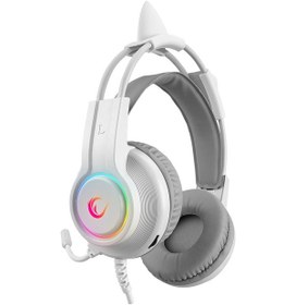 Resim Rampage RM-K91 X-Catty USB 7.1 Version Mikrofonlu RGB Kulak Üstü Oyuncu Kulaklığı 