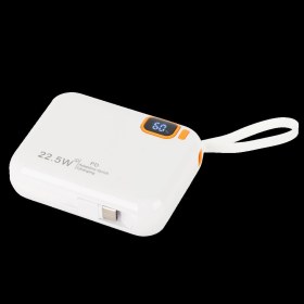 Resim İXtech 10.000 mAh Powerbank Kablosuz Şarj Cihazı 22.5W Beyaz IX-PB024 
