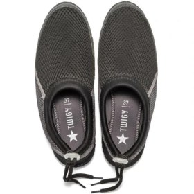 Resim Twigy Poyraz Erkek Deniz Ayakkabısı Siyah Tekstil Malzeme Düz Taban 41/44 Numaralı Konforlu Ayakkabı 