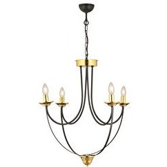Resim Obito 4lü Siyah Gold Modern Sarkıt Yatak Odası Retro Salon Avize Apliqa