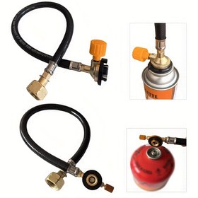 Resim 1 adet Vana Örgülü Hortum Gaz Dolum Adaptörü Kauçuk Gaz Dolum Borusu Tüp Silindir Dönüştürücü Dolum Tankı Koppel Aksesuarları Sızdırmaz 