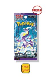 Resim 1 Paket 5 Kart Lisanslı Pokemon Violet Ex Sv1v Japonca Koleksiyon Kartı Orijinal Booster Mühürlü 
