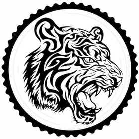 Resim Kaplan Tasarım 5.model Sticker 10 X 10 Cm 