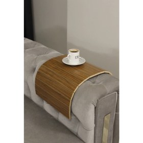 Resim Mobitell Pratik Ev Ofis Sehpası Koltuk Kenarı Portatif Sehpa Ceviz Rengi 