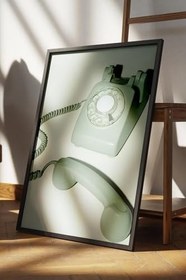 Resim Postifull Pastel Phone Çerçeveli Tablo, Siyah Çerçeve Ve Poster, Dikey Duvar Tablosu Comfort Serisi No:108483;70 X 100 Siyah Çerçeveli 