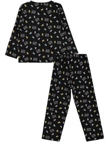 Resim Civil Girls Dont Look Back Baskılı 6-9 Yaş Pijama Takımı - Siyah - Siyah / 6-7 Yaş 