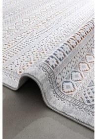 Resim Paradise Beyaz Mavi Halı Yumuşak Oturma Odası Salon Çocuk Odası M Beyaz - Mavi 