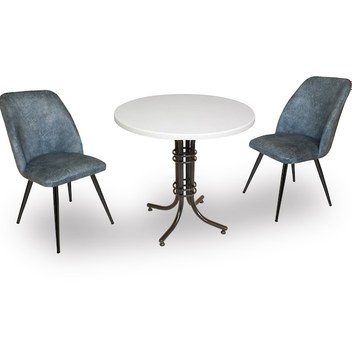 Beymobilya Buket Werzalit Yuvarlak Esb - Nilüfer 2Li Mutfak Masa Takımı