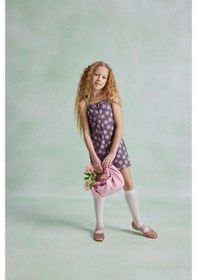 Resim Luess Kız Çocuk Cep Detaylı Fitilli Tulum 2-3 Yaş 7-8 Yaş Pembe 