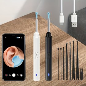 Resim Kamera ve Işıkla Kulak Kirini Temizleme Seti, Kulak Kirini Temizleme Aracı Kamera ve Işıkla, Yedi Parça Kulak Kirini Temizleme Aracı Seti, Tüm Mobil Telefonlar İçin Uygun 
