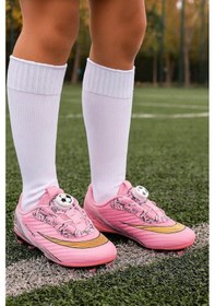Resim Üniseks Yeni Nesil Mekanizmalı Futbol Kramponu Pembe 