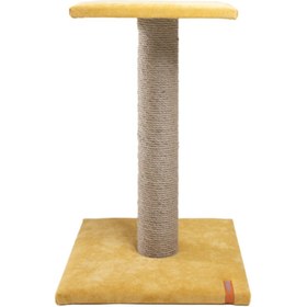 Resim PUGALO Catnipli Platform Sarı Kedi Tırmalama Tahtası Kalın Boru Sarı Tırmalama Tahtası 