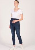 Resim BUSA Hamile Mom Fit Kot Pantolon Koyu Lacivert 