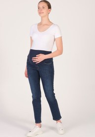 Resim BUSA Hamile Mom Fit Kot Pantolon Koyu Lacivert 