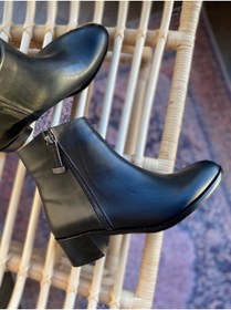 Resim LA PASSION FERMUAR DETAYLI HAKİKİ DERİ SİYAH BOT 