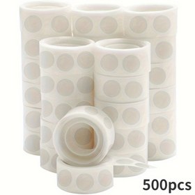 Resim Silikon Çift Taraflı Yapışkan Noktalı, 5 Rulo/500 Adet Çıkartılabilir Çok Amaçlı Montaj Bandı, El Sanatları ve Düğün Süslemeleri İçin, Dayanıklı Plastik, Günlük Ofis Kullanımı İçin Temel 