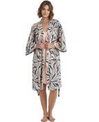 Resim Kadın Sabahlık 51365 - Geometrik Baskı Çok Renkli 