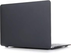 Resim Coverzone Macbook Pro 14.2'' ile Uyumlu A2242 Üst Alt Tam Kapatan Şeffaf Buzlu Kristal Fluently Kapak Siyah 