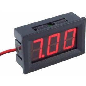 Resim Mini Dijital Voltmetre Panel Tip 0-30V Kırmızı Ekran, 2 Kablolu 