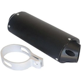 Resim Motosiklet Susturucu Egzoz Borusu Kelepçesi 28mm 38mm 50cc 110cc 125cc Dirt Pit Quad Bike Atv 28mm Siyah 